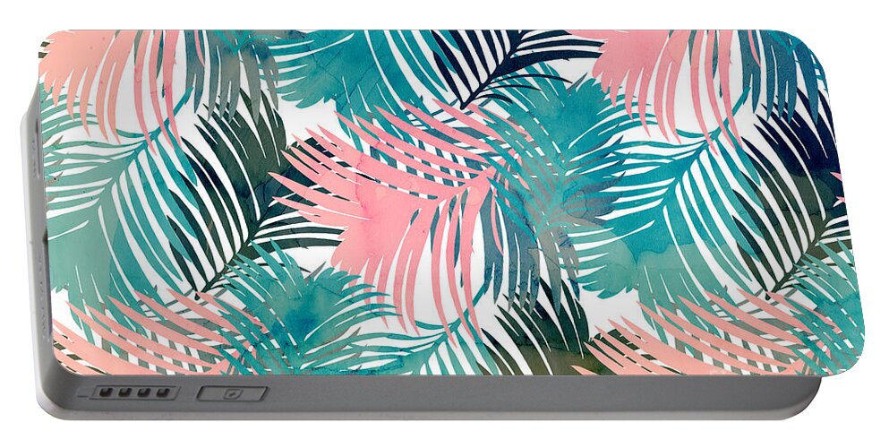 Pattern Portable Battery Charger featuring the digital art Pattern Jungle by Emanuela Carratoni