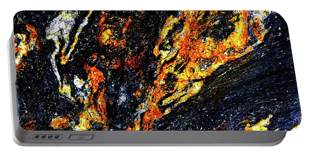 Abstract Portable Battery Charger featuring the photograph Patterns in Stone - 187 by Paul W Faust - Impressions of Light