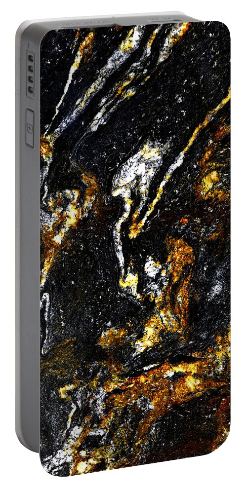 Abstract Portable Battery Charger featuring the photograph Patterns in Stone - 189 by Paul W Faust - Impressions of Light