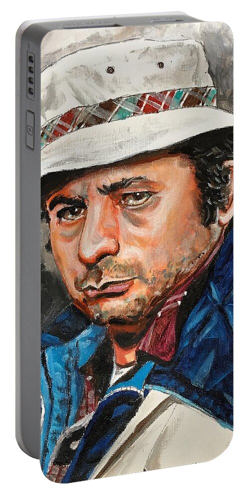 Paulie Portable Battery Charger featuring the painting Paulie by Joel Tesch