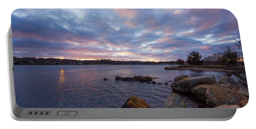 Pawcatuck Portable Battery Charger featuring the photograph Pawcatuck River Sunrise by Kirkodd Photography Of New England