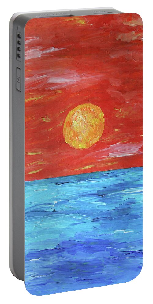 Fusionart Portable Battery Charger featuring the painting Peace by Ralph White