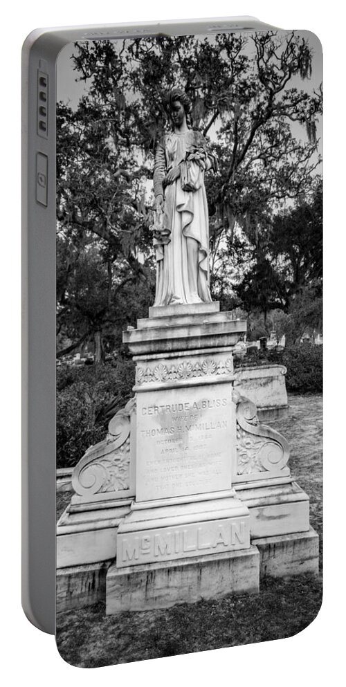 Bonaventure Cemetery Portable Battery Charger featuring the photograph Peaceful Bliss by Danny Mongosa