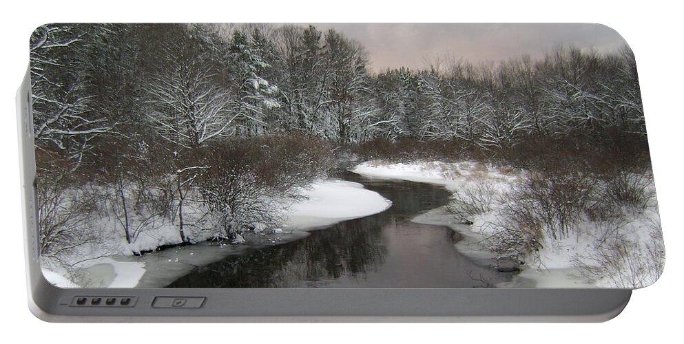 Landscape Portable Battery Charger featuring the photograph Peaceful River by Gene Lossman