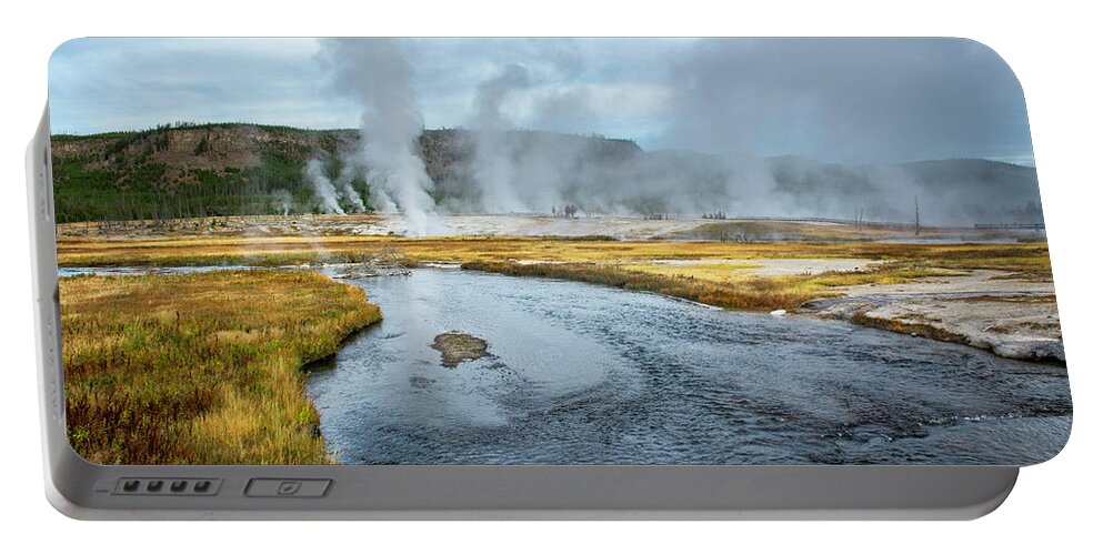 Yellowstone Portable Battery Charger featuring the photograph Peaceful River by Scott Read