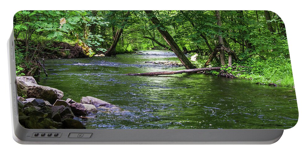 Stream Portable Battery Charger featuring the photograph Peaceful Stream by Robert McKay Jones