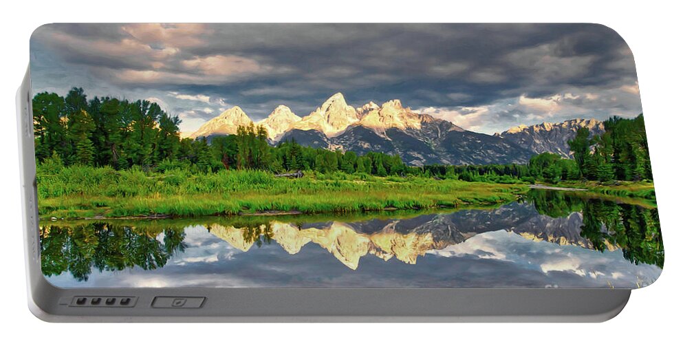 Landscapes Portable Battery Charger featuring the photograph Peak Reflections 5 by Mel Steinhauer