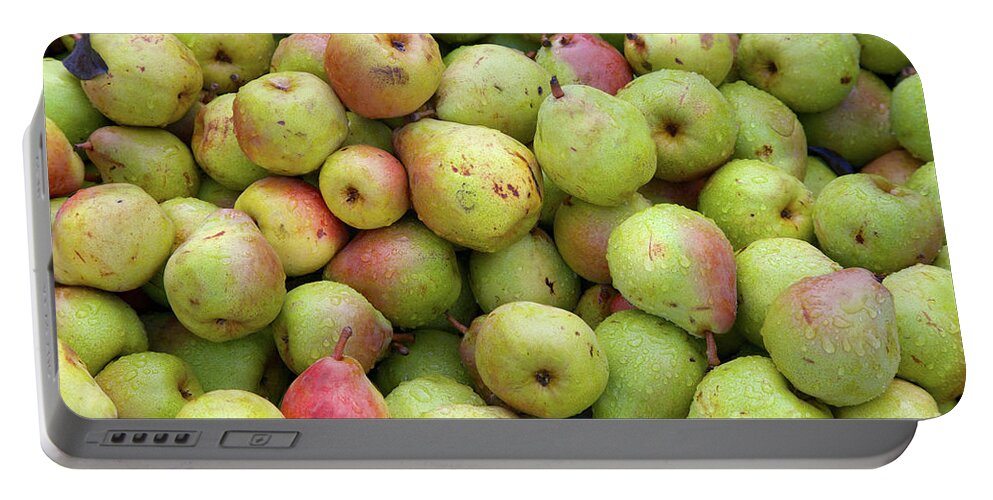 Green Color Portable Battery Charger featuring the photograph Pear Harvest by Bruce Block