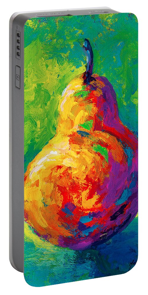 Pear Portable Battery Charger featuring the painting Pear II by Marion Rose