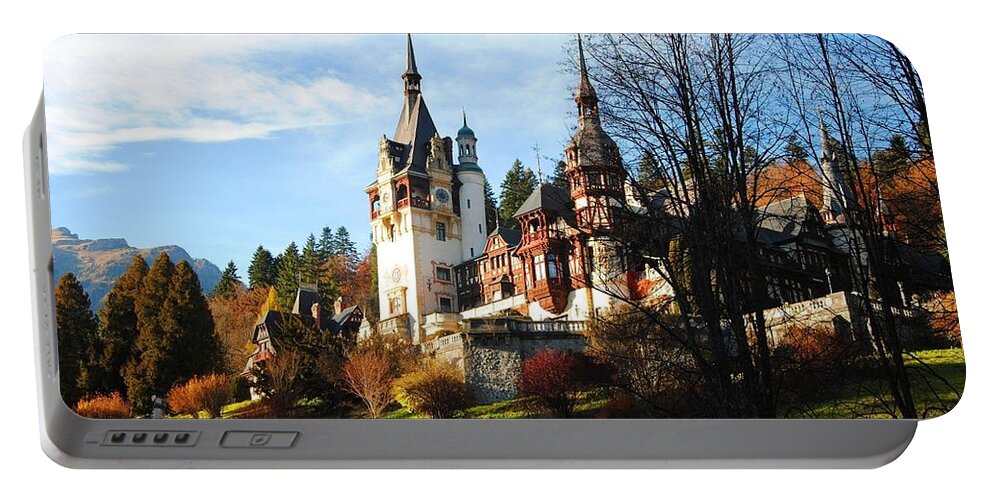 Peles Castle Portable Battery Charger featuring the photograph Peles Castle by Mariel Mcmeeking