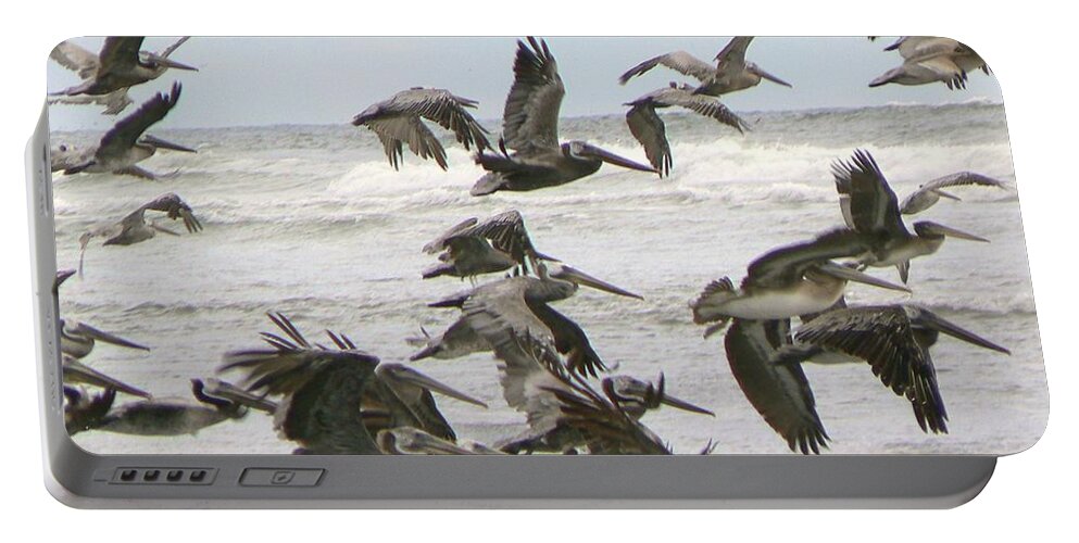 Pelicans Portable Battery Charger featuring the photograph Pelican Migration by Pamela Patch