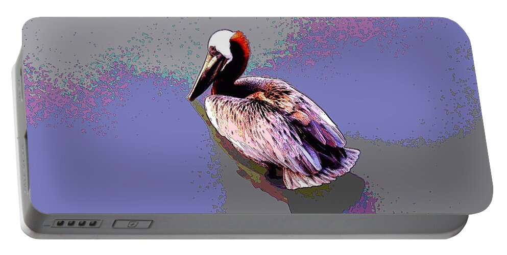 Landscape Portable Battery Charger featuring the photograph Pelican Waiting by Morgan Carter