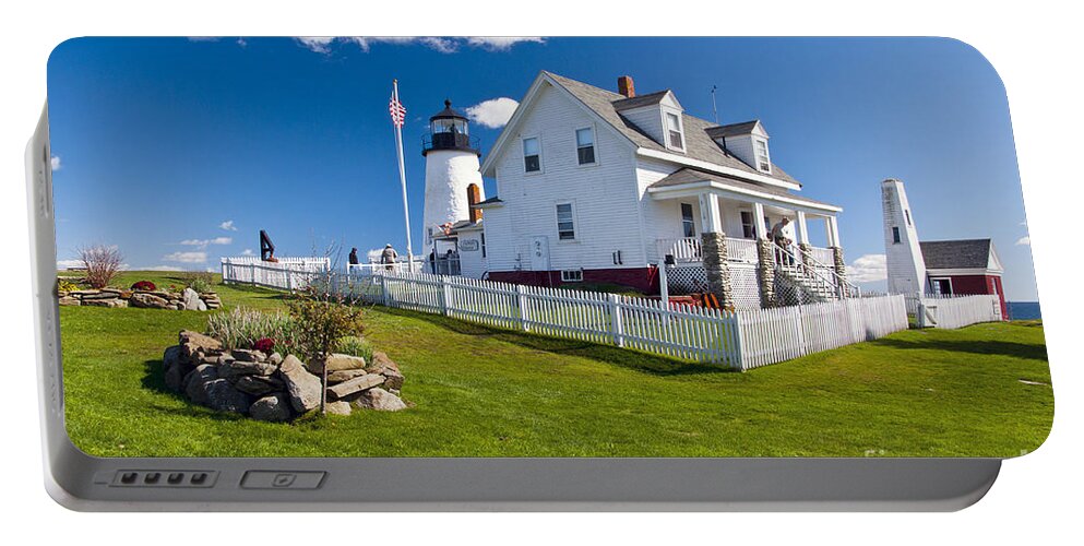 Pemaquid Point Lighthouse Portable Battery Charger featuring the photograph Pemaquid Point Lighthouse 10 by Glenn Gordon