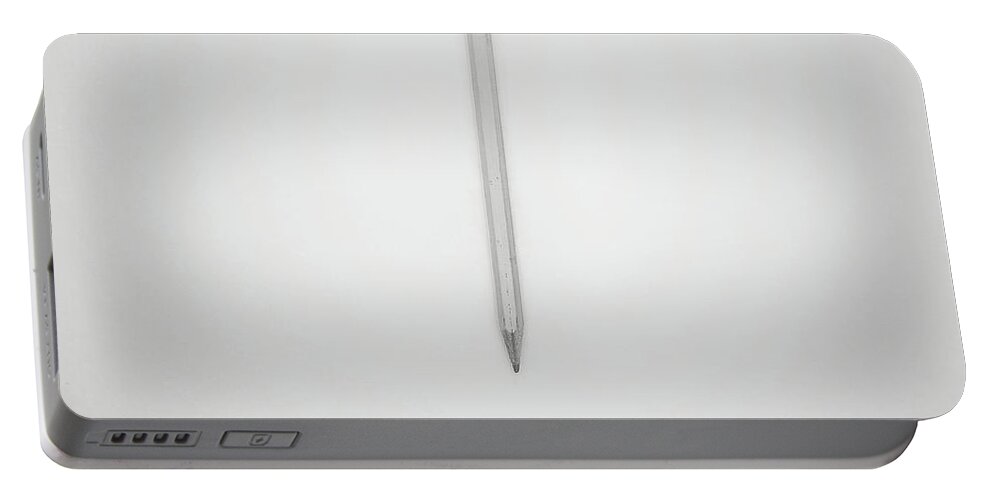 Pencil Portable Battery Charger featuring the photograph Pencil on a Blank Page by Scott Norris