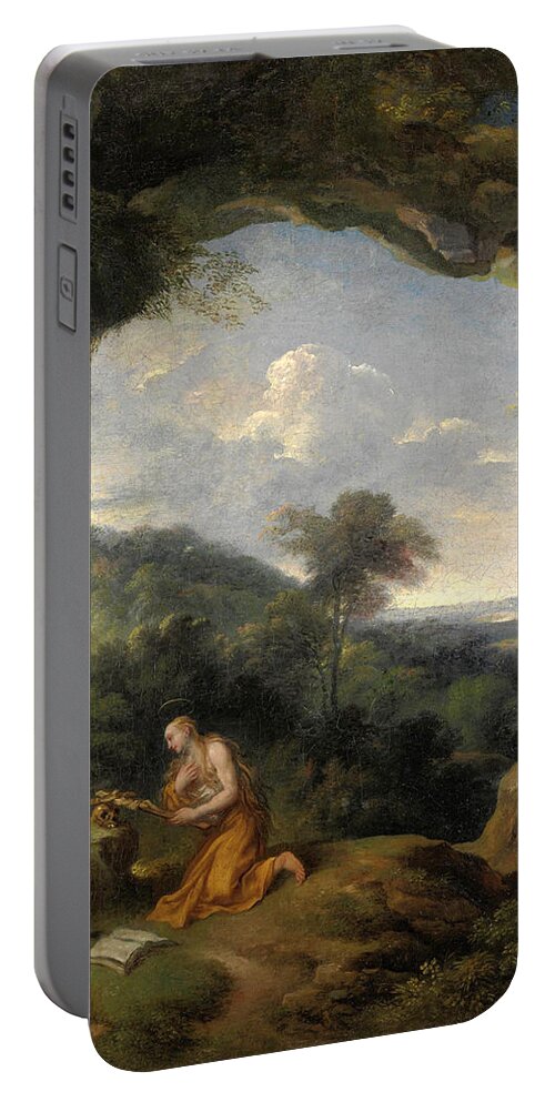 Carlo Antonio Tavella Portable Battery Charger featuring the painting Penitent Magdalene by Carlo Antonio Tavella
