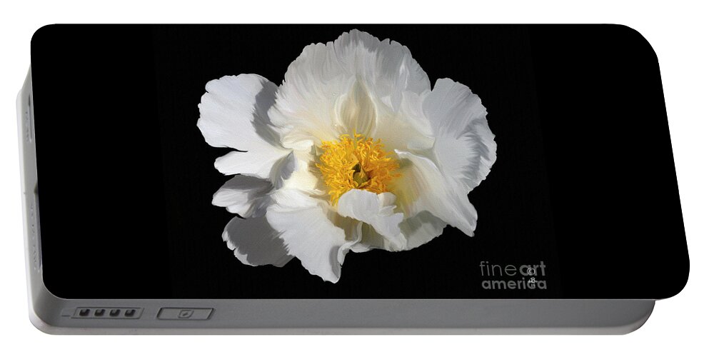 Diane Berry Portable Battery Charger featuring the painting Peony 5 by Diane E Berry