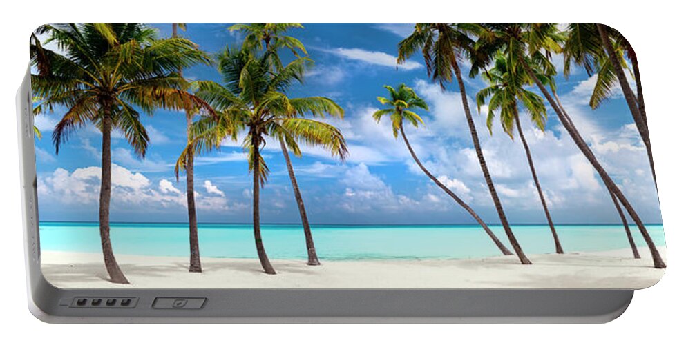  Tropical Portable Battery Charger featuring the photograph Perfect Beach by Sean Davey