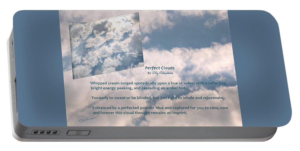 Clouds Portable Battery Charger featuring the photograph Perfect Clouds by Elly Potamianos