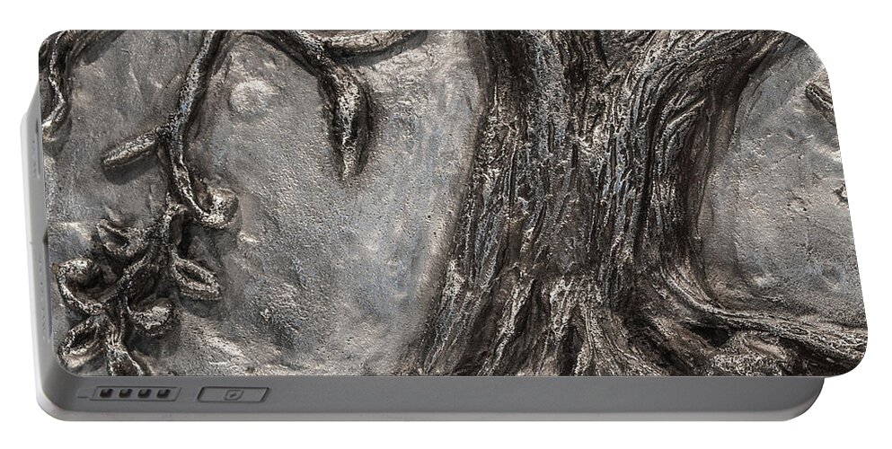 Perseverance Portable Battery Charger featuring the sculpture Close-up image of Perseverance by Sheila Johns