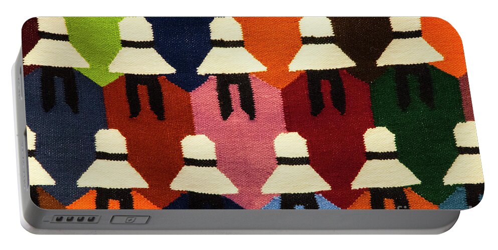 Pisac Market Portable Battery Charger featuring the photograph Peru Hat Tapestry by Bob Phillips