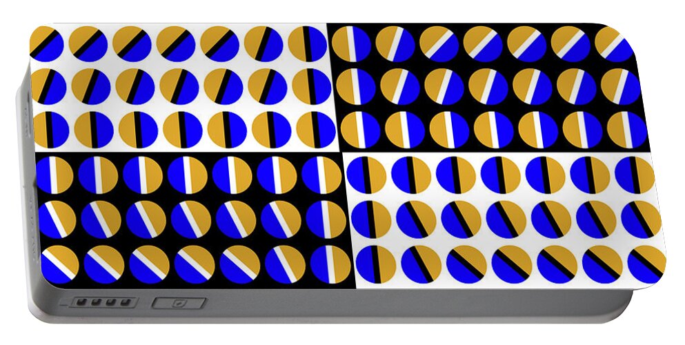 Optical Illusion Portable Battery Charger featuring the mixed media Phases by Gianni Sarcone