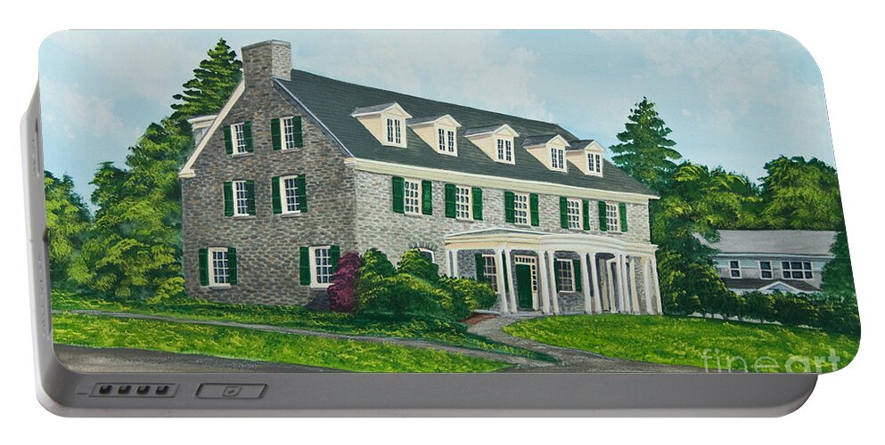 Colgate University Portable Battery Charger featuring the painting Phi Gamma Delta by Charlotte Blanchard
