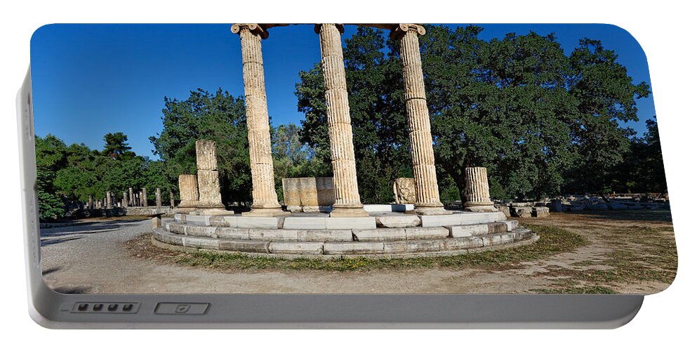 Ancient Portable Battery Charger featuring the photograph Philippeion - Ancient Olympia by Constantinos Iliopoulos