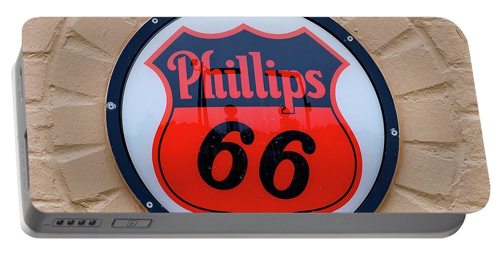 Phillips 66 Portable Battery Charger featuring the photograph Phillips 66 by Adam Reinhart