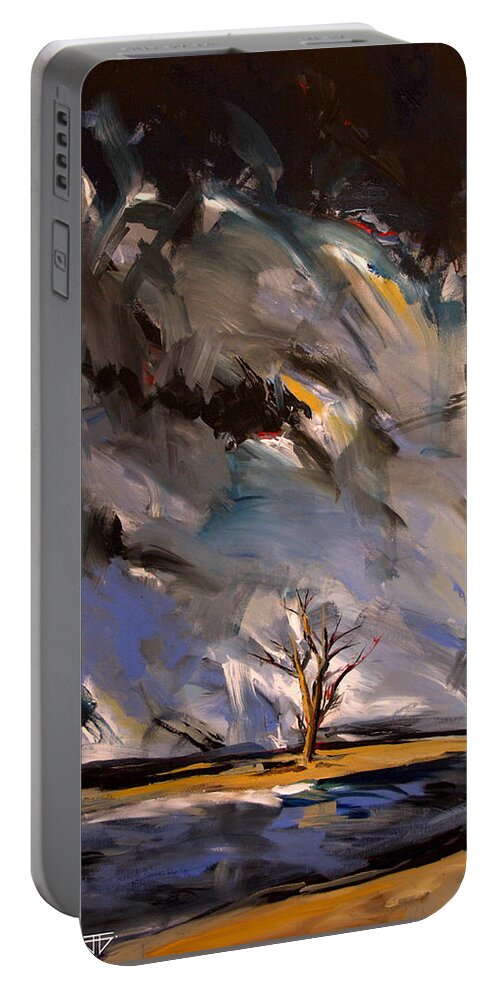  Portable Battery Charger featuring the painting Philosophy by John Gholson