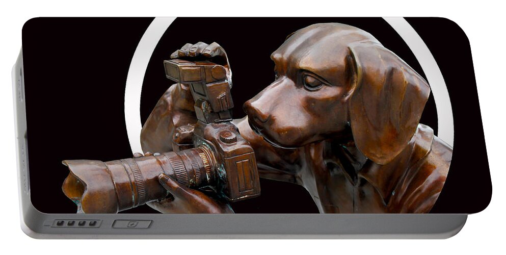 Susan Vineyard Portable Battery Charger featuring the photograph Photo Hound by Susan Vineyard