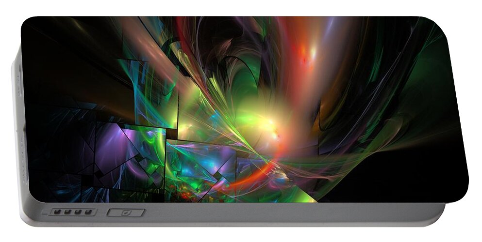 Fantasy Portable Battery Charger featuring the digital art Picassoractal by David Lane