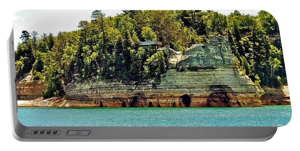 Landscape Portable Battery Charger featuring the photograph Pictured Rock 6323 by Michael Peychich