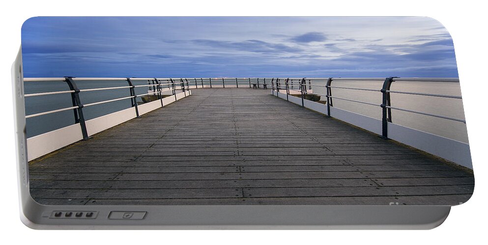 Saltburn By The Sea Portable Battery Charger featuring the photograph Pier End by Smart Aviation