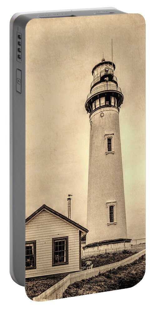 Lighthouse Portable Battery Charger featuring the photograph Pigeon Point Light Station Pescadero California by David Smith
