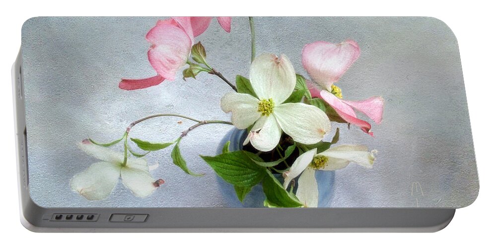 Dogwood Portable Battery Charger featuring the photograph Pink and White Dogwood Still by Louise Kumpf