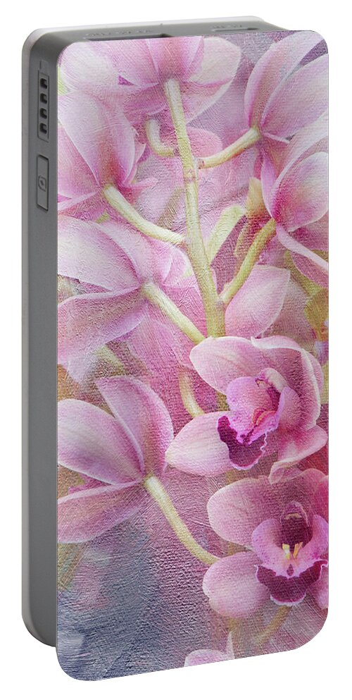 Beautiful Portable Battery Charger featuring the photograph Pink Orchids by Ann Bridges