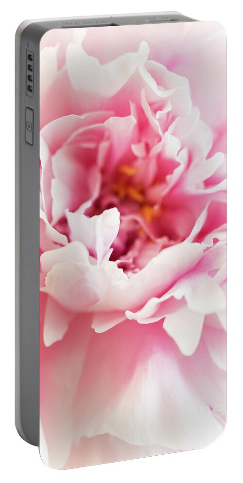 Pink Peony Portable Battery Charger featuring the photograph Pink Peony 2 by Elena Nosyreva