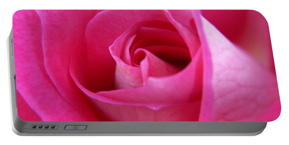 Rose Portable Battery Charger featuring the photograph Pink Rose by Amy Fose