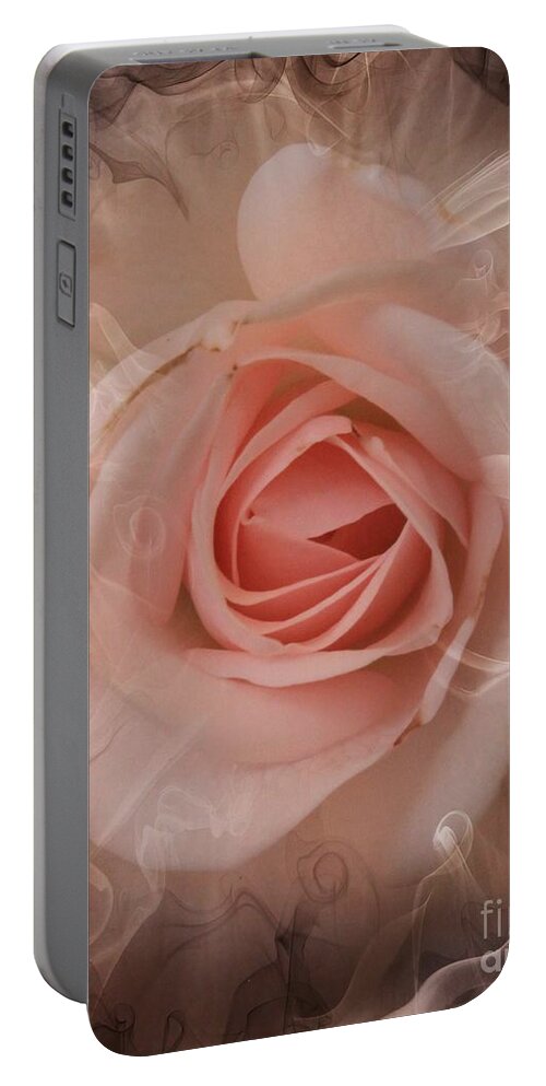 Pink Rose Portable Battery Charger featuring the photograph Pink Smokey by Clare Bevan