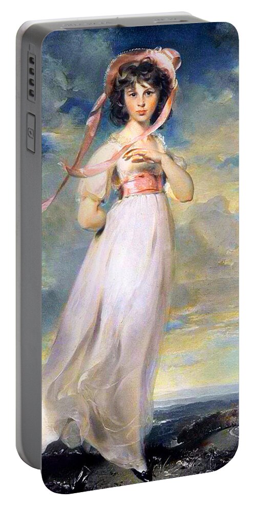 Pinkie Portable Battery Charger featuring the painting Pinkie by Thomas Lawrence