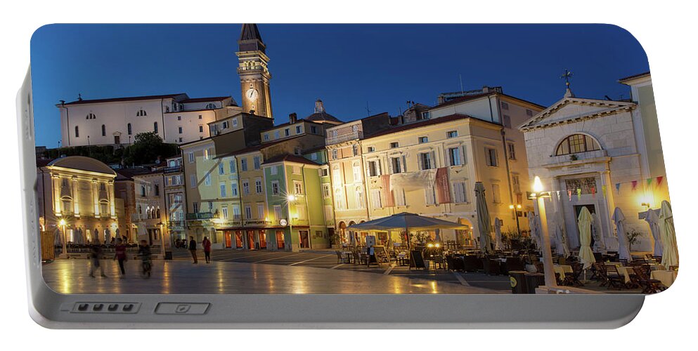 Piran Portable Battery Charger featuring the photograph Piran Twilight II by Brian Jannsen