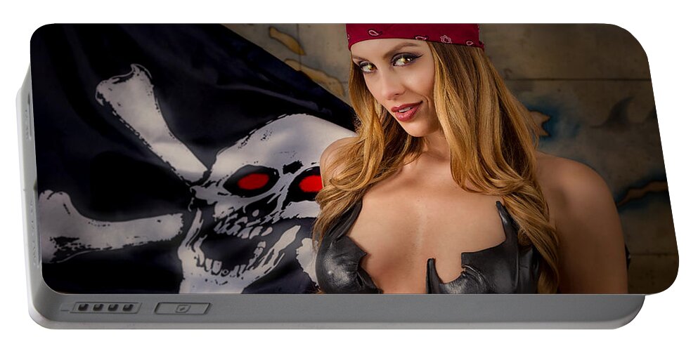 Melissa Jean Portable Battery Charger featuring the photograph Pirate Portrait by Rikk Flohr