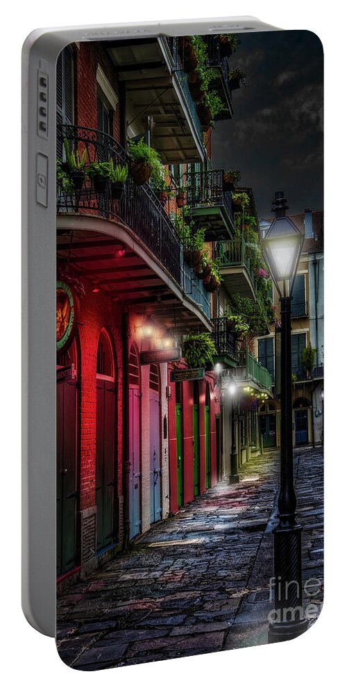 Nola Portable Battery Charger featuring the photograph Pirate's Alley by Jarrod Erbe