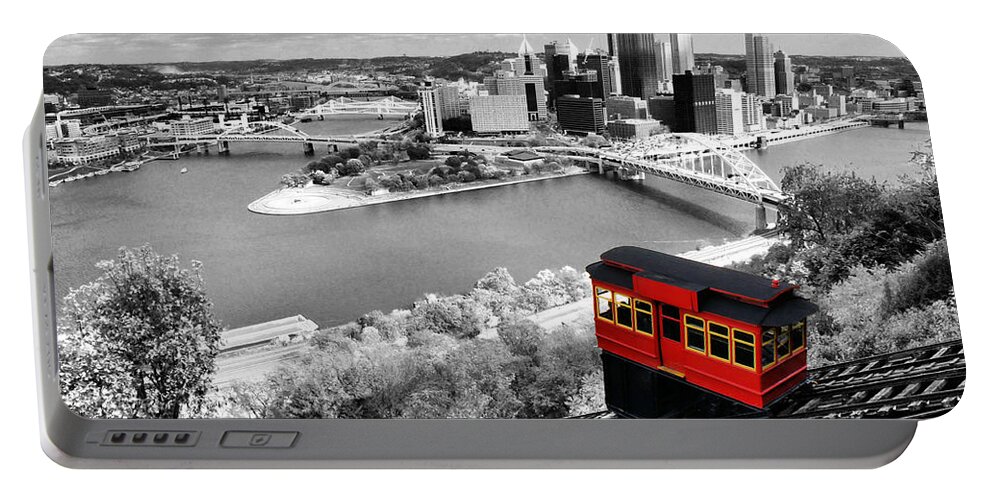 Pittsburgh Skyline Portable Battery Charger featuring the photograph Pittsburgh From The Incline by Michelle Joseph-Long