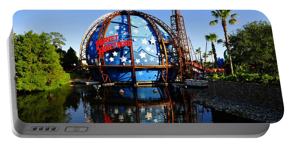 Planet Hollywood Portable Battery Charger featuring the photograph PLanet Hollywood postcard by David Lee Thompson