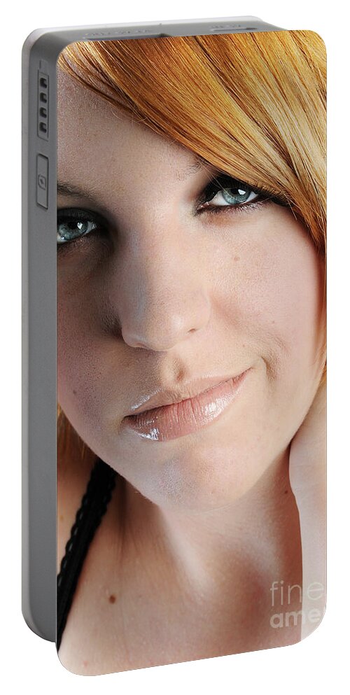 Girl Portable Battery Charger featuring the photograph Playful Beam by Robert WK Clark