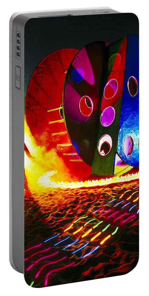 Night Photography Portable Battery Charger featuring the photograph Playground by Garry Gay