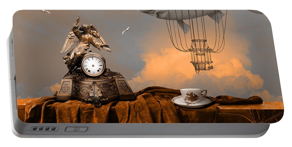 Still Life Portable Battery Charger featuring the digital art Pleasant Afternoon by Alexa Szlavics