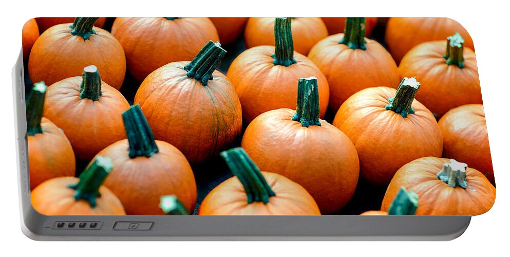 Farmers Market Portable Battery Charger featuring the photograph Plenty o' Pumpkins by Todd Klassy
