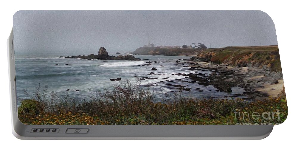 Point Montara Portable Battery Charger featuring the photograph Point Montara Lighthouse by David Bearden